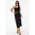 TRENDYOLMİLLA Dames Zwart Effen Midi Double-breasted / Overslag Kokerrok- rok Rokken