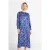Rich & Royal Printed Midi Dress Midnight Blue