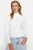 TRENDYOLMİLLA Dames Ecru Effen Lang Getailleerd Blouses