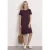 Street One Dames Knielange jersey jurk met ronde hals in Rood