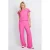 FLURESK straight regular waist broek met textuur roze