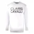 Cavalli Class groot vet logo-ontwerp wit sweatshirt