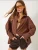 Bianco Lucci Blouse  chocoladebruin