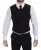 Zwart Katoenen Vest Klassieke Stijl