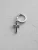 REYTEL Oorbel ‘HARD BLACK STONES’  zilver