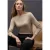 Street One Dames Glitterend shirt met lange mouwen in Beige