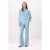 TRENDYOLMİLLA Dames Blauw Effen Lang Oversized Overhemden