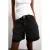TOPSHOP denim high waist short black denim