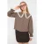 TRENDYOLMİLLA Dames Bruin Geruit Lang Regular fit Overhemden