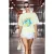 Oversized T-shirt met print en ronde hals