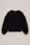 WE Fashion – Meisjes oversized sweater met pailletten – Oversized – Zwart – Katoen –