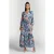 DIDI Dress Melody In Offwhite With Azur Fusion Print