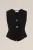 WE Studio – Dames Gilet van kasjmiermix – THE STATEMENT GILET – Regular fit – Zwart – LENZING™ ECOVERO™ viscose –