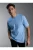 TRIGEMA T-Shirt ronde hals blauw, Effen