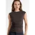 Mouwloze Drapé Blouse met Ronde Hals