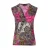 Afdrukken Fuchsia mouwloze faux overslagtop
