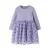 NAME IT MINI gebreide midi jurk met stippen – paars