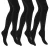 Heat Holders – 3 paar thermo winterleggings voor meisjes – Zwart