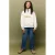 Mango Kids sweater met borduursels en tekst – ecru