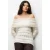 Off-shoulder Gerepte Trui met Uitsnijdingen