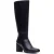 Hush Puppies Oprah Lange Leren Dames Zwarte Hoge Hak Knie Hoge Laarzen