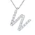 Collar ABC Diamonds 0,12 Cts letter “W” White Gold 18k