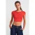 Slim Fit Crop Jersey Blouse