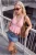 TRENDYOLMİLLA Dames Roze Bloemen Driekwart mouw Regular fit Blouses