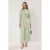 Trendyol Modest Dames Groen Effen Maxi Lang Avond / Dagelijks Skater Modest Jurken