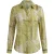 Lichtgewicht blouse met knoopsluiting en abstracte bladprint in olijfgroen
