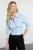 TRENDYOLMİLLA Dames Blauw Effen Lang Getailleerd Overhemden