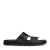 Manfield leren slippers zwart