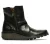 Fly London Dames Zwart MON944 Leren Wedgesleekte Enkellaarsjes Met Ritssluiting Chelsea Laarzen