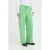 ICHI wide leg regular waist broek groen