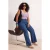 Trendyol Curve Dames Donkerblauw Effen Flared Hoge taille Grote maten Jeans