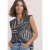 Street One Dames Blouse met split in de hals en ruches in Blauw