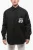 Geborduurd 23 katoenen shirt in zwart