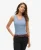 Superdry Vrouwen Athletic Essentials Hemdtopje met Kanten Rand Lichtblauw