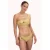 Cyell niet-voorgevormde one shoulder bikinitop Golden Hour met ruches en lurex goud