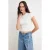 TRENDYOLMİLLA Dames Ecru Effen Kort Getailleerd Blouses
