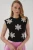 Geborduurd Bloemen Ribbeltop