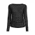Anytime mesh top met polkadotprint zwart