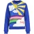 Regenboog Applicatie Sweatshirt met Ronde Hals