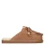 Manfield suède pantoffels met kraaltjes – cognac