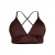 Zizzi reversible bikinitop SENYA bruin/lichtblauw