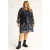Anyday korte gebloemde blousejurk Plus Size – zwart