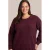 Exxcellent Plus Size gebreide trui met studs – donkerrood