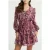 GUESS Ls Lace Up Flared Lu Purple Kashmir Print