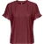 Only Onlsmilla ss frill mix top cs jrs bordeaux