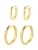Hey Happiness Oorbellen ‘Grace Duo’  goud